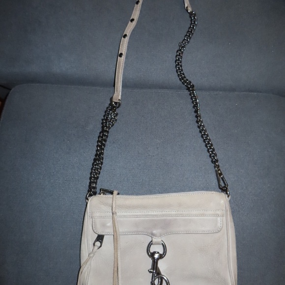 Rebecca Minkoff Gray Crossbody Bag with Chain Strap and Tassels - Picture 3 of 6